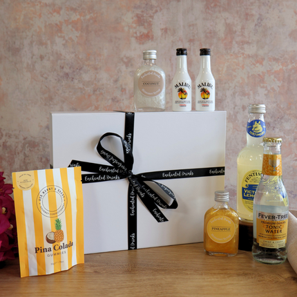 malibu gift box with shimmer syrup for cocktails and drinks