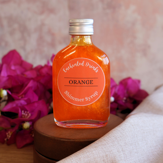 Orange Flavoured Shimmer Syrup for Drinks