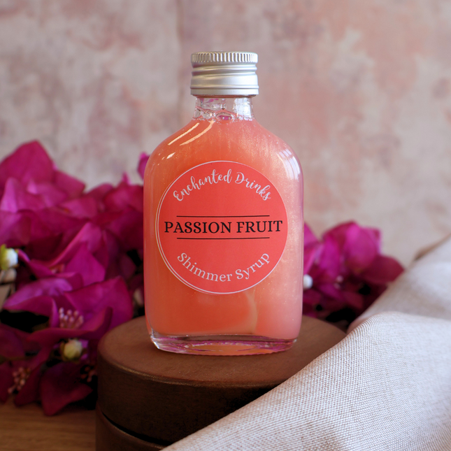 Passion Fruit Flavoured Shimmer Syrup for Drinks