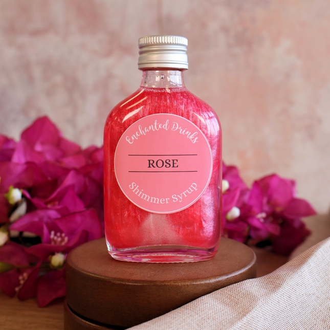 Rose Flavoured Shimmer Syrup for Drinks