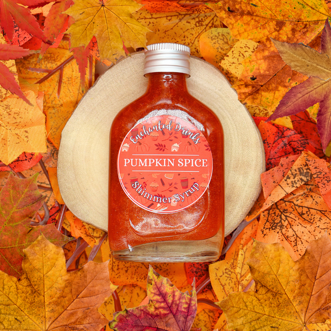 Pumpkin Spice Flavoured Shimmer Syrup for Drinks